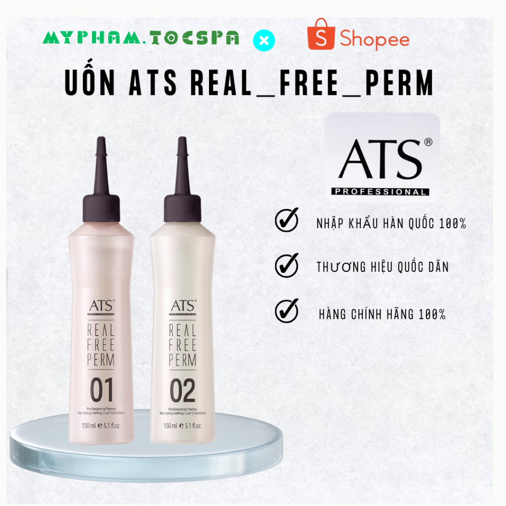Uốn Lạnh Không Mùi ATS Real Free Perm 150ML Hàn Quốc Căng Mềm Sóng  Myphamtocspa