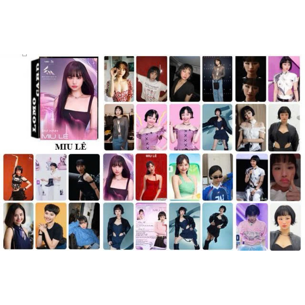 unoff lômô card bo góc 30 tấm in hình Miu Lê xinh xắn