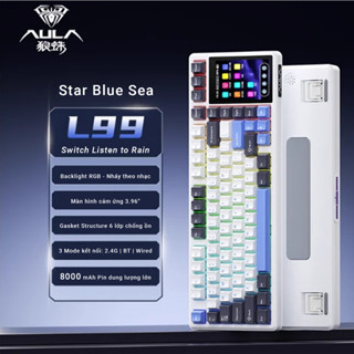   AULA L99  Bàn phím cơ AULA L99 - Màn hình cảm ứng IPS 3.98" - 3 Mode kết nối - BH Chính Hãng 12T 