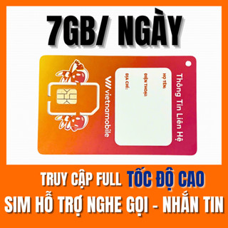  Sim 4G Vietnamobile D365  VNMB  7Gb Ngày Trọn Gói 1 Năm Không Cần Nạp 