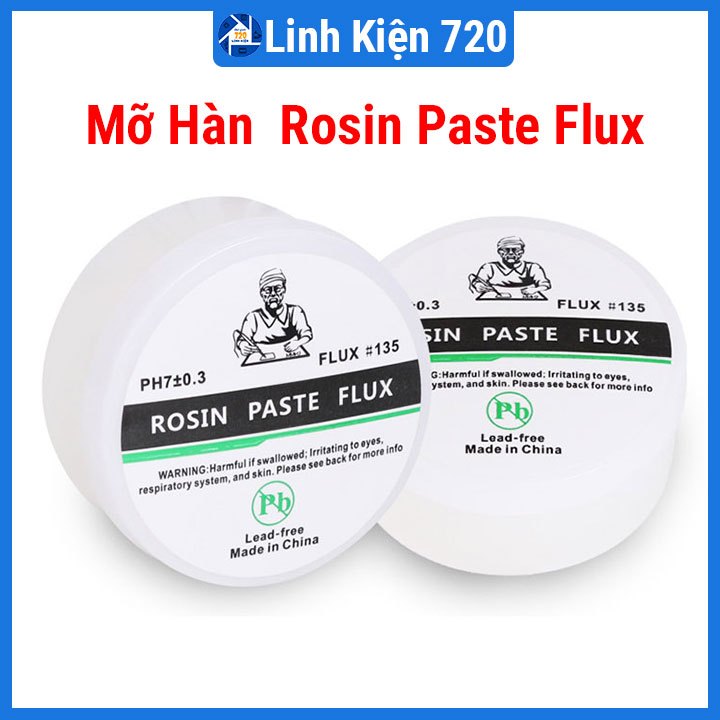 Mỡ hàn không chì Rosin Paste Flux PGA màu trắng hỗ trợ hàn mạch thủ công khối lượng 50g/100g