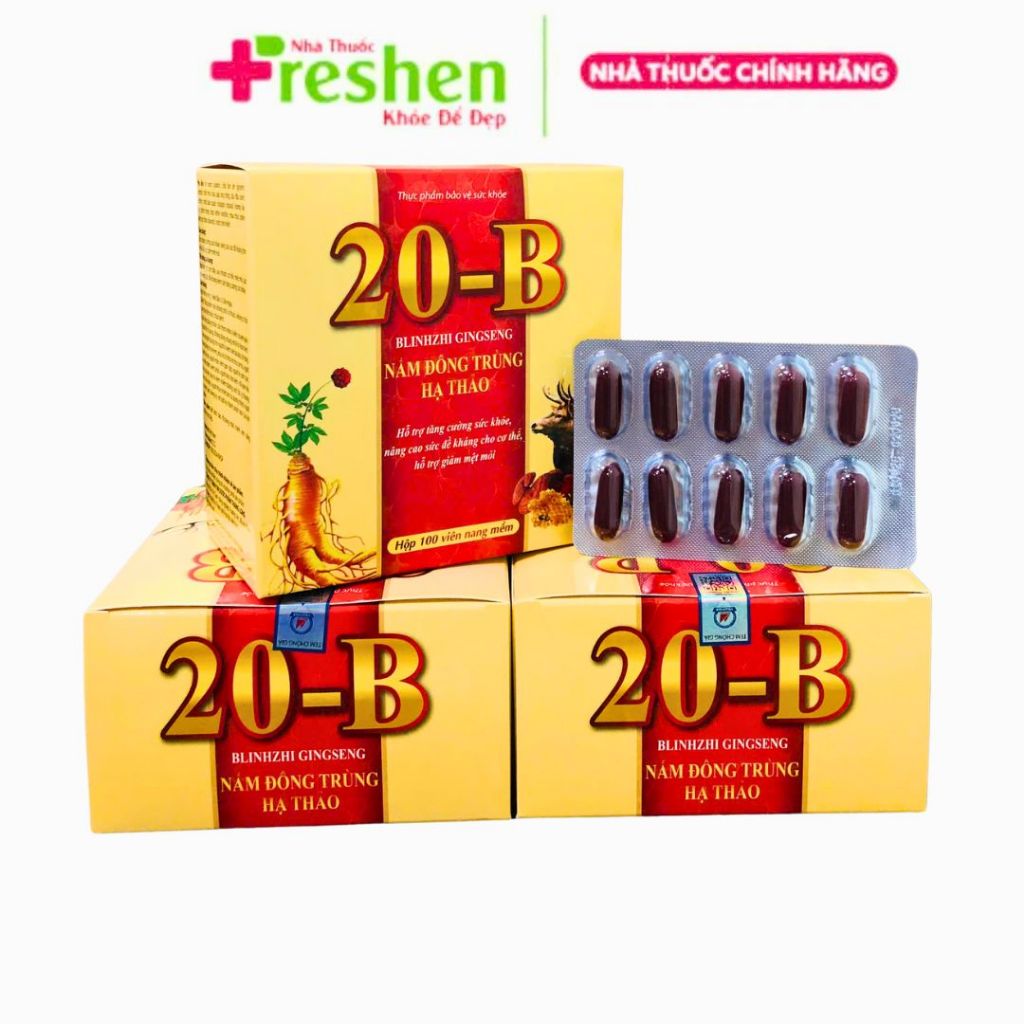 20B Blinhzhi Ginseng Hỗ Trợ Tăng Sức Đề Kháng, Giảm Mệt Mỏi - Hộp 100 Viên Nang Mềm