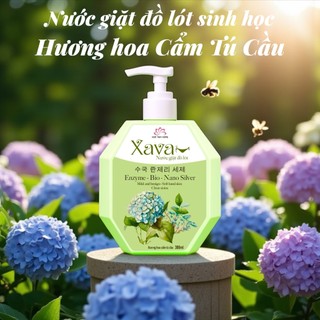 Nước Giặt Đồ Lót Sinh Học XAVA 300ml - Bản nâng cấp Nano bạc hỗ trợ đồ lót khỏi nấm khuẩn