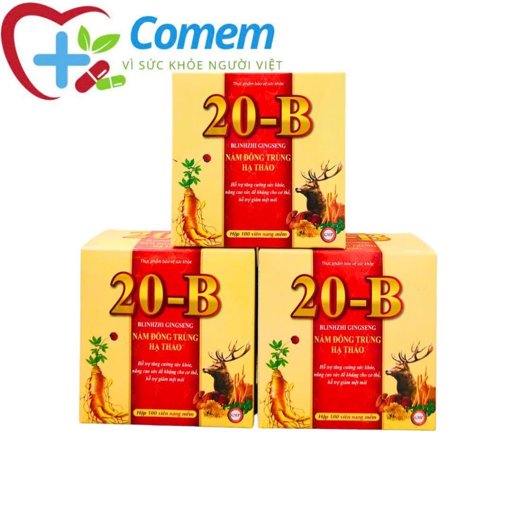Viên Uống Hỗ Trợ Sức Khỏe 20B Blinhzhi Ginseng Đông Trùng Bổ Sung Vitamin Nhóm B - Hộp 100 Viên