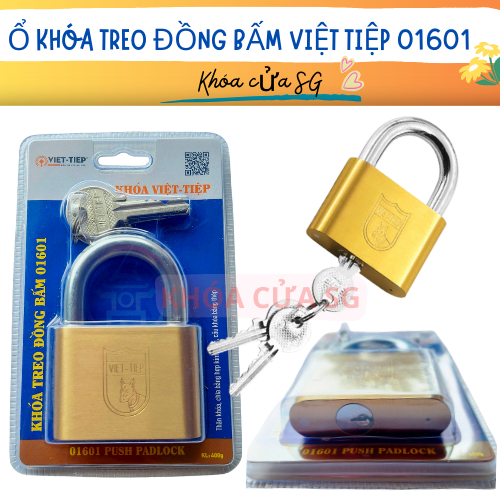 Ổ KHÓA TREO ĐỒNG BẤM VIỆT TIỆP 01601 (6 phân)