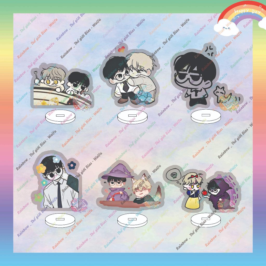 Standee mica Checkmate 5cm, mô hình acrylic Chiếu tướng manhwa bl