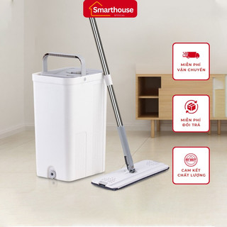  Cây Lau Nhà Tự Vắt Cao Cấp D5 Xoay 360 Độ Thùng 2 Ngăn Giặt Vắt Khô Cực Nhanh Tay Cầm Đệm Mút Êm 