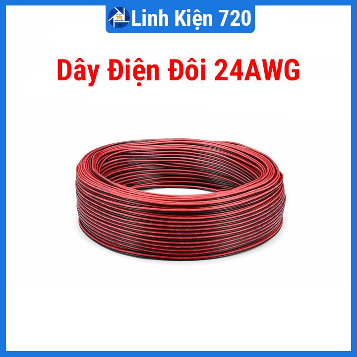 Sản phẩm dây điện đôi 24AWG (1 Mét)