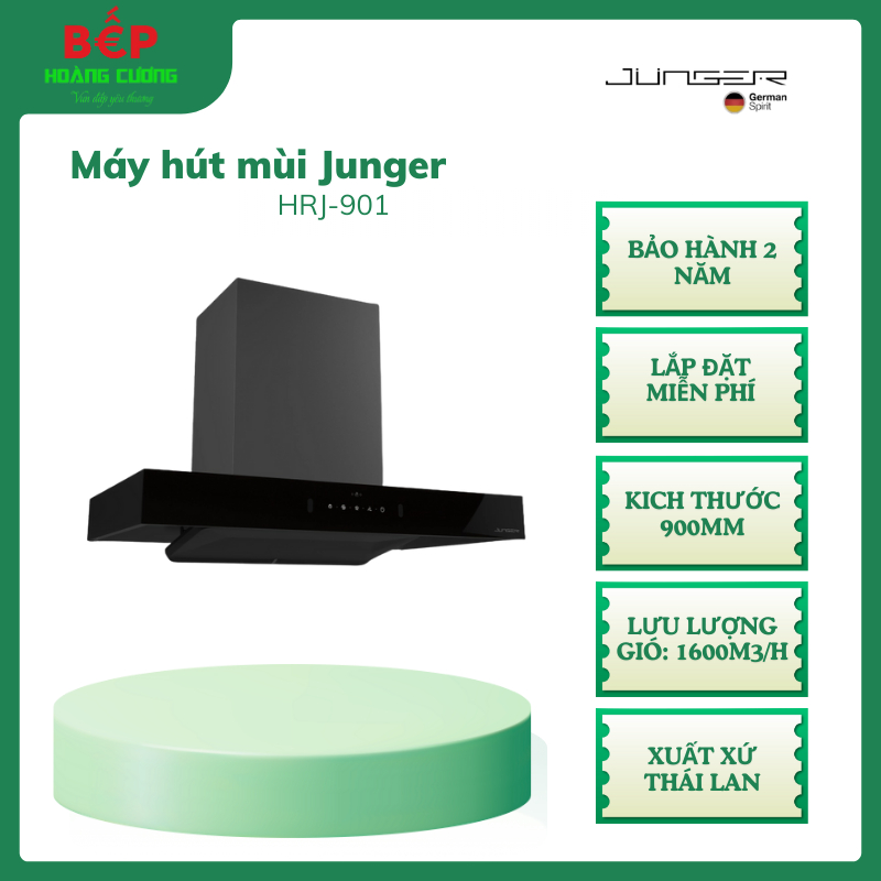 Junger HRJ-901 Máy hút mùi chính hãng – Hút khử mùi nhanh – Cảm ứng hiện đại –  Bảo hành 3 năm