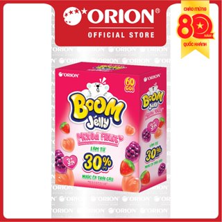 [ĐỘC QUYỀN] Kẹo dẻo Boom Jelly THẠCH Orion MIX VỊ hộp 60 gói (750g)