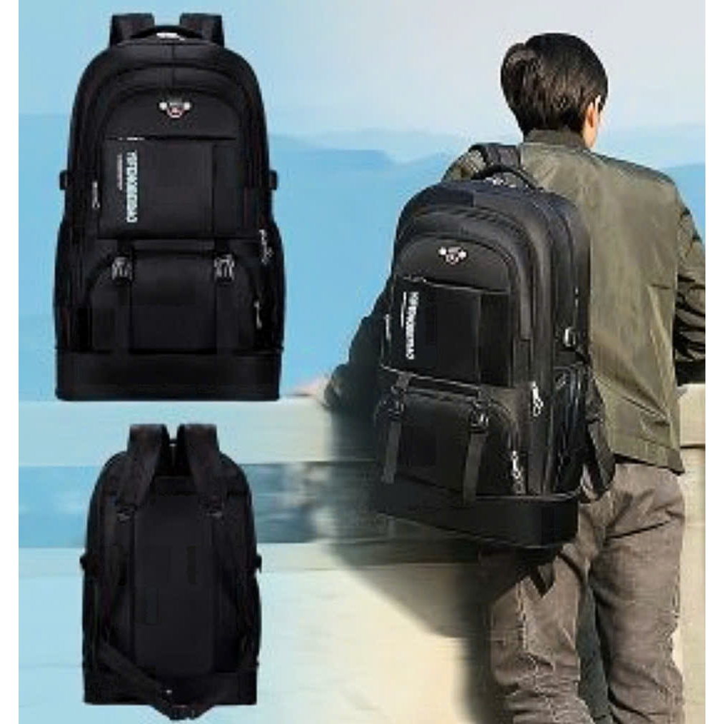 Balo du lịch 65L chống nước siêu bền – Balo leo núi, balo phượt, trekking ngoài trời tiện ích