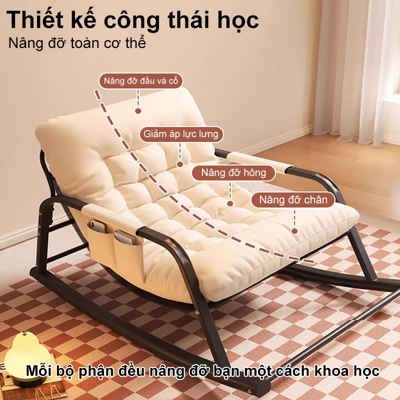 Ghế bập bênh thư giãn Đôi Thư Giãn Mềm Mại Khung Thép Chịu Lực Mạnh Dễ lắp ráp cho người cao tuổi | BigBuy360 - bigbuy360.vn