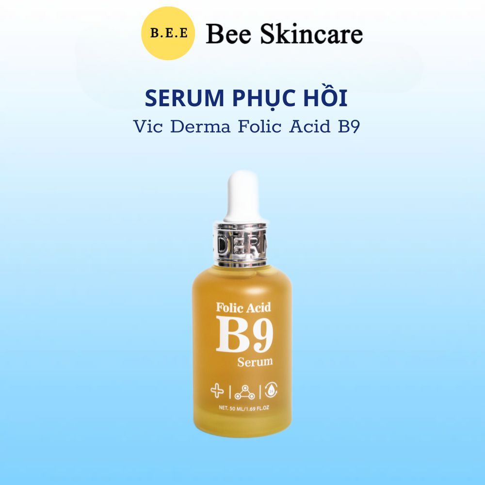 [HÀNG CÔNG TY] Serum B9 Vic Derma Folic Acid Dưỡng Ẩm, Phục Hồi, Chống Lão Hóa Bee Skincare