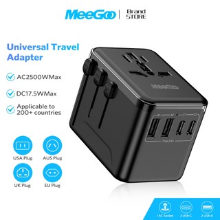 Ổ Cắm Điện Du Lịch MeeGoo Sạc Nhanh 12W 17.5W,Bộ Chuyển Đổi Du Lịch,Chân Cắm Chuyển Đổi Dòng Điện