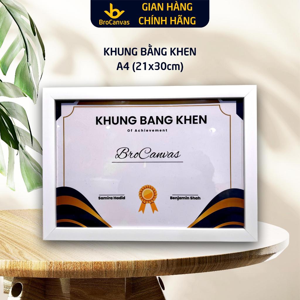 Khung Bằng Khen A4 Kiểu Trơn Đơn Giản Kích Thước 21x30cm Mẫu mặt 2,2cm Cơ Bản - Thương Hiệu BroCanva