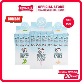  Combo 10 gói 15G - Súp thưởng sữa dê cao cấp cho mèo QQ Vitamin Dầu cá Cỏ mèo mọi độ tuổi Petmall 