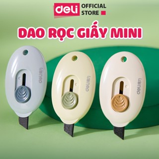 Dao Rọc Giấy Mini Deli Lưỡi Sắc Bén Chống Gỉ An Toàn Nhỏ Gọn Tiện Lợi Cho Học Sinh Dân Văn Phòng