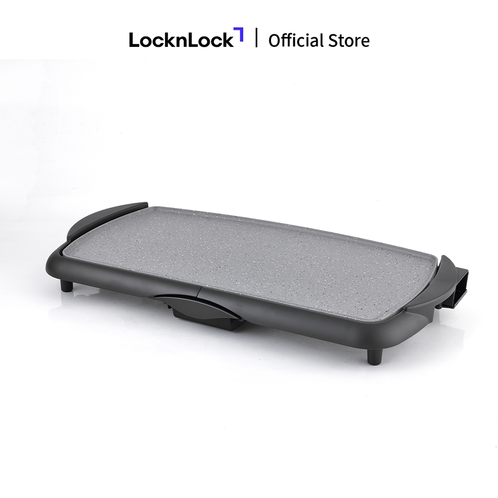 Bếp nướng điện Locknlock Electric grill pan EJG262BLK bề mặt chống dính, 5 mức điều chỉnh nhiệt - Mà