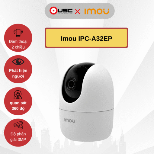 Camera Wifi 360 độ IMOU Ranger 2 2MP (IPC-A32EP) – Xoay 360 độ quanh nhà