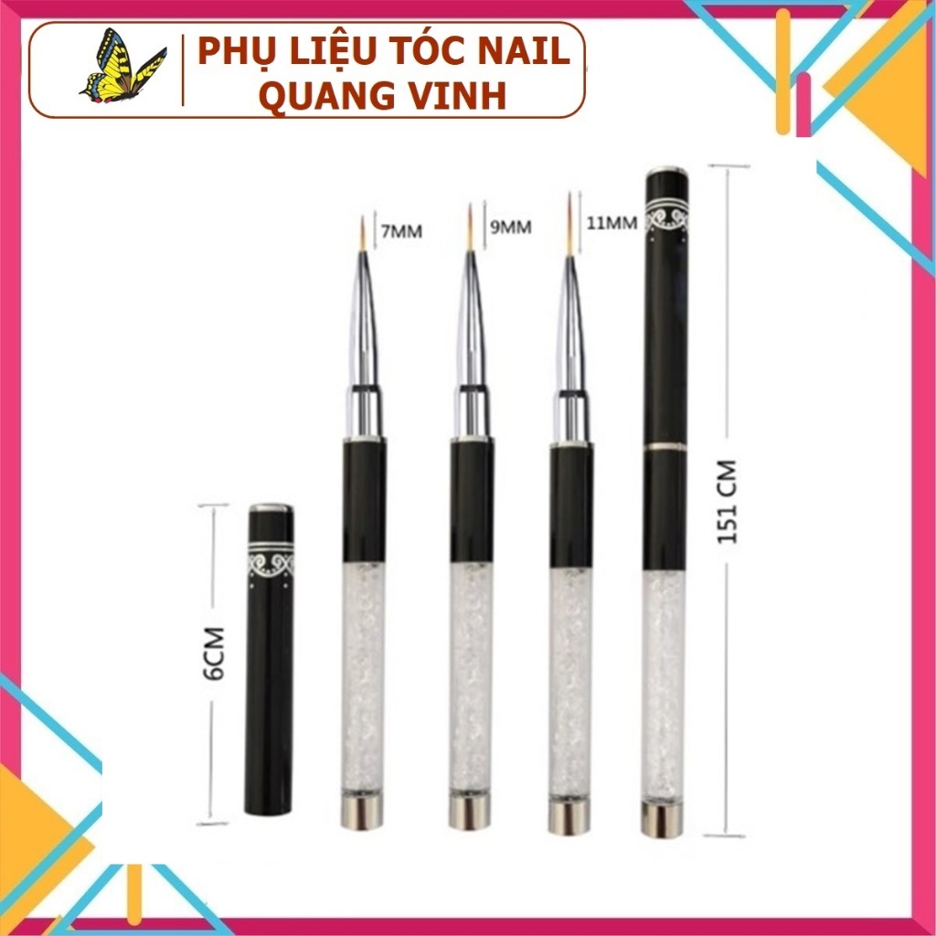Cọ nét đá vẽ móng 3 size 0.7 0.9 1.1cm
