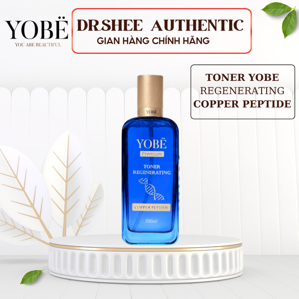 Yobe Toner Coppper Peptide YOBE 200mL hỗ trợ giảm sạm nám, tăng sắc tố da