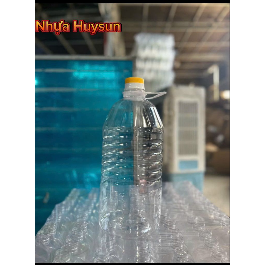 (Set 5-10-20) Chai Nhựa Tròn 5 lít Nắp Ấn, Chai Đựng Dầu Ăn, Nước Mắm