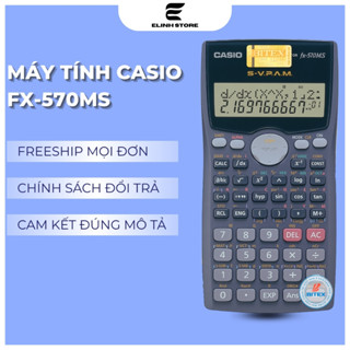 Máy tính học sinh cầm tay Casio Fx-570MS, Máy tính Casio cầm tay màn hình độ phân giải cao