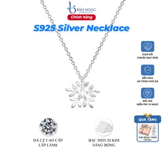  Dây chuyền bạc nữ 925 mặt dây hình bông tuyết trắng phong cách nữ tính nhẹ nhàng xinh xắn - M1569 