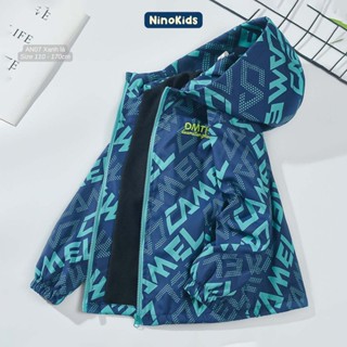 Áo khoác ấm cho bé trai lớp 1 - 9, Lớp lót nhung dày dặn ấm áp, phù hợp cho bé mặc ấm thu đông, AN07 NinoKids