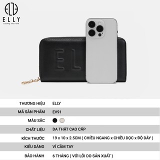 [Deal sang chảnh]  Ví nữ cao cấp da thật ELLY – EV91