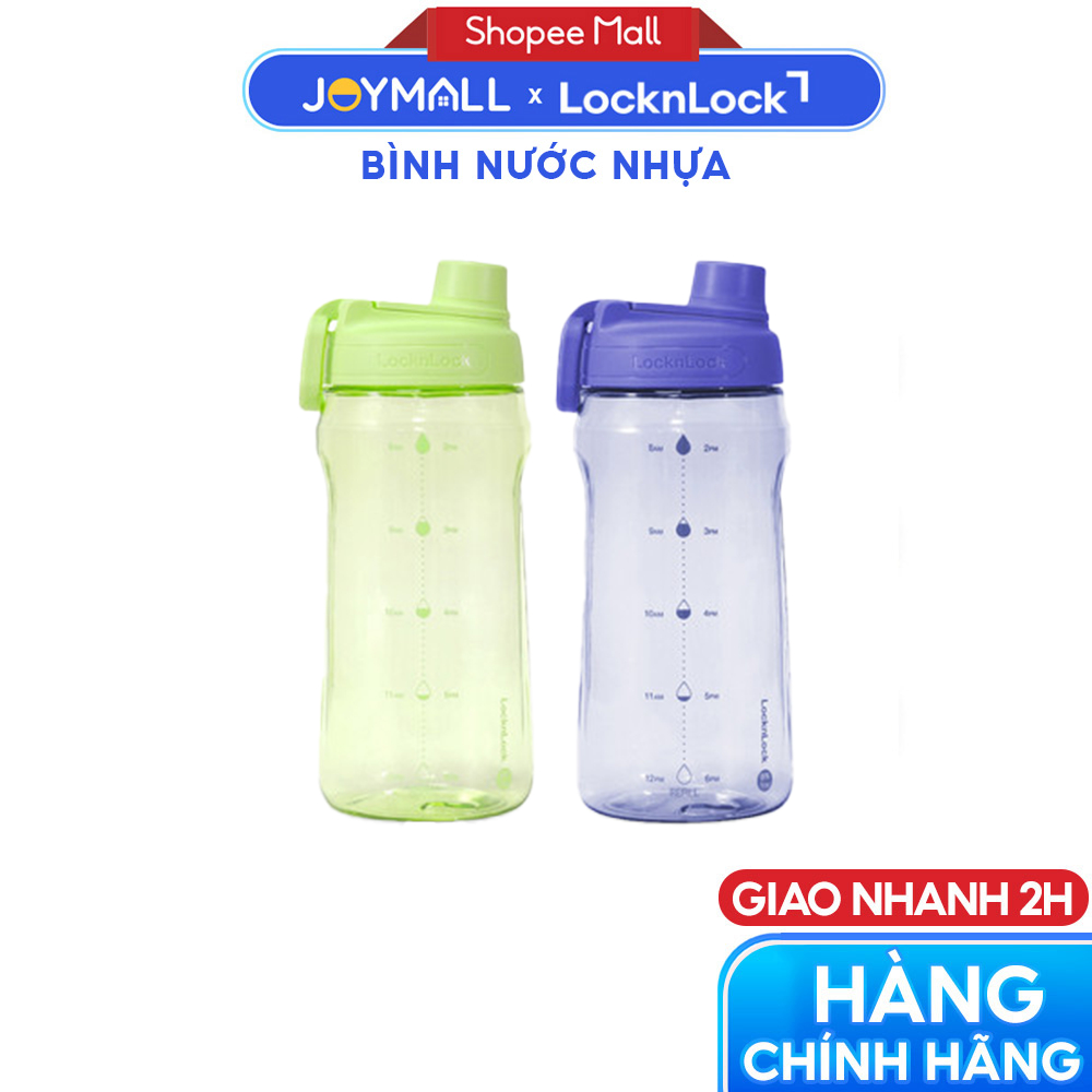 Bình nước nhựa LocknLock Active Large Bottle HAP941 1.5L, Hàng chính hãng, tay cầm gấp gọn - JoyMall