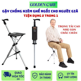 Gậy đi bộ kiêm ghế ngồi thông minh – Batoong chống cho người già tiện lợi, chắc chắn Giải pháp 2 trong 1