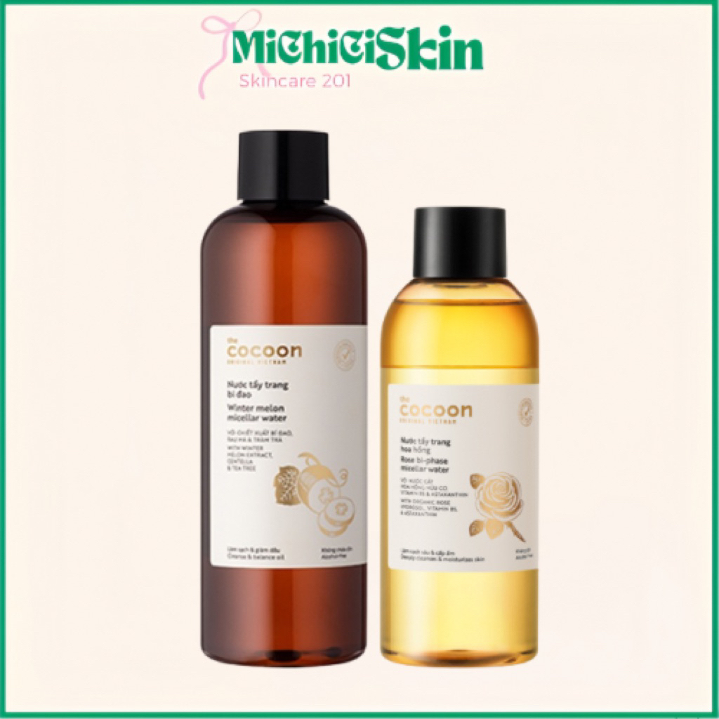 [MICHICI Skin] Nước tẩy trang Cocoon Micellar Water làm sạch sâu và dịu nhẹ