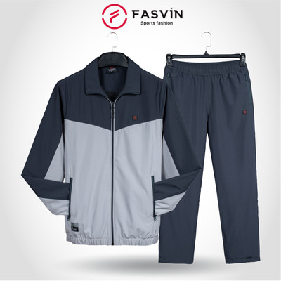 Bộ quần áo gió nam 2 lớp FASVIN BC23594.HN vải thể thao cao cấp lót vải thun hàng chính hãng