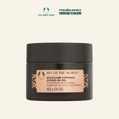 Tẩy Tế Bào Chết Giúp Da Mềm Mịn & Sáng Khỏe Spa Of The World Cupuacu Oil Scrub 400g The Body Shop