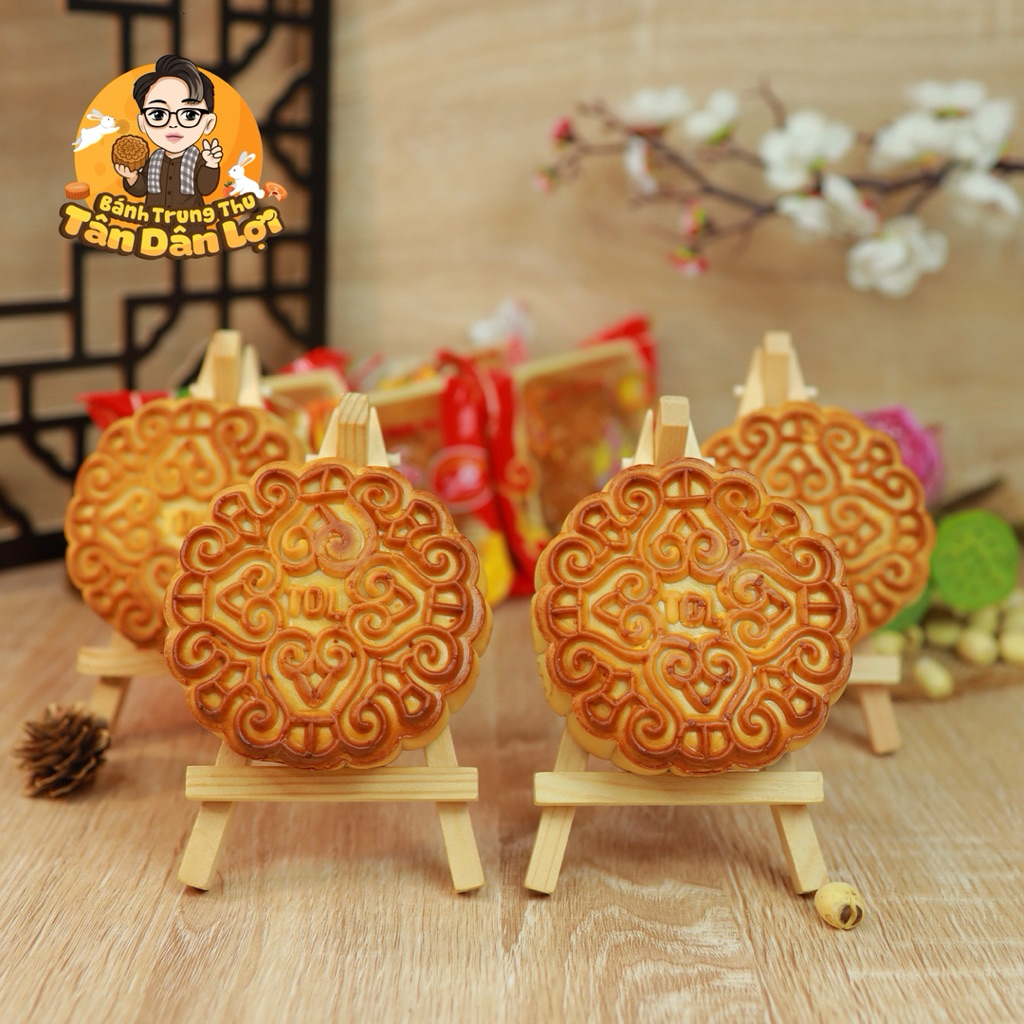 COMBO 4 Bánh Trung Thu Tân Dân Lợi 200g 2 Trứng Muối - Vị Tuỳ Chọn