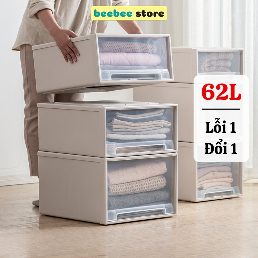 Hộp Ngăn Kéo Đựng Quần Áo Size Cực Đại, Hộp Nhựa Đựng Quần Áo Bằng Cao Cấp Có Thể Xếp Chồng Q006