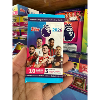 [ Pack Lẻ 10Thẻ/3insert ] Gói Thẻ Cầu Thủ Bóng Đá Topps  Premier League Pack 2026 25/26 ( Gói 10 Thẻ )