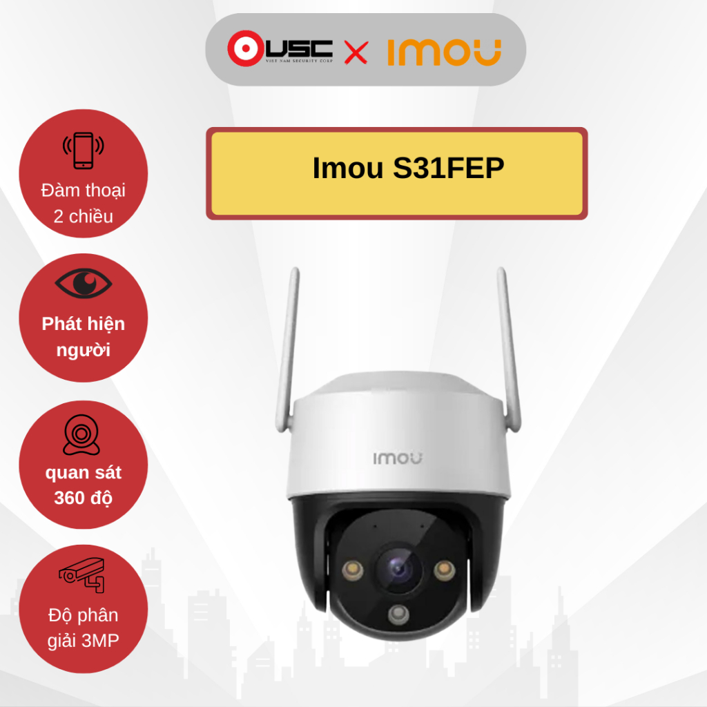 Camera WiFi Full Color IMOU IPC-S31FEP Cruiser SE 3MP
