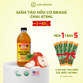 Giấm táo hữu cơ Bragg - Hàng mỹ - Chai lớn 946ml