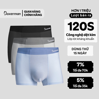  Pack 3 Quần boxer nam thun lạnh Profit BOXERMAN Quần lót nam cao cấp  thoáng khí khử mùi 