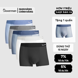  Pack 5 Quần lót nam boxer thun lạnh Profit Quần sịp nam cao cấp thoáng khí khử mùi BOXERMAN 