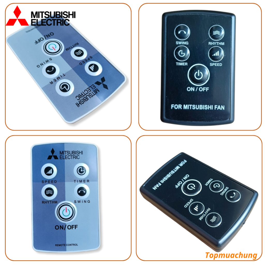 [Mã ELHA22 giảm 5% đơn 300K] Remote quạt Mitsubishi - Điều khiển quạt Mitsubishi (Tặng pin mẫu xám).