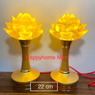 ĐÈN THỜ HOA SEN LƯU LY Thân hợp kim