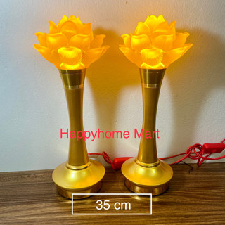 ĐÈN THỜ HOA SEN LƯU LY Thân hợp kim