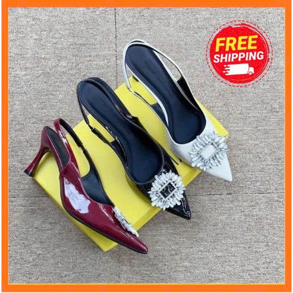 Sục mũi nhọn đá tròn gót 7cm (M7ĐT)