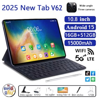 Máy tính bảng  V62 2025 Hiệu năng mạnh, pin trâu15000mAh, màn hình10.8 inch sắc nét 3 camera 48MP Khuyến mãi sốc! 5Gwifi