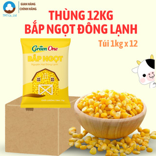 Thùng 12kg Bắp ngọt tươi đông lạnh Green One, túi 1kg x 12