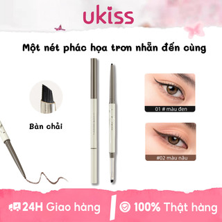  UKISS Hai đầu bút chì bút kẻ mắt dạng gel có siêu mỏng chống nước bẩn lâu trôi  60mg  