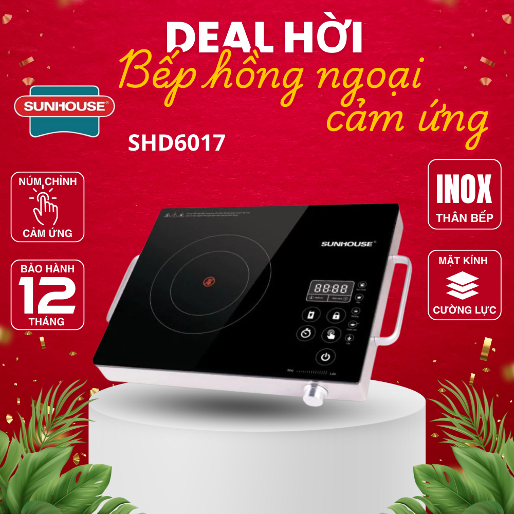 Bếp Hồng Ngoại Sunhouse SHD6017, Bếp Điện Cảm Ứng Cao Cấp